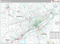 Delaware Valley Metro Area Digital Map Premium Style